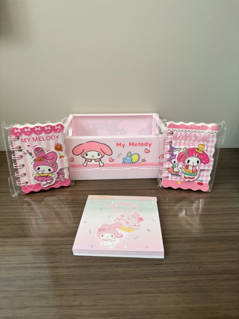 Sanrio My Melody Pink Desk Organizer Set